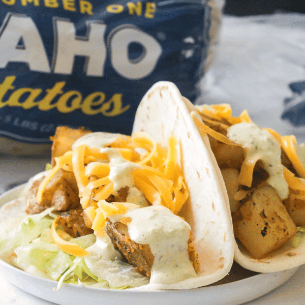 Potato Tacos on a plate