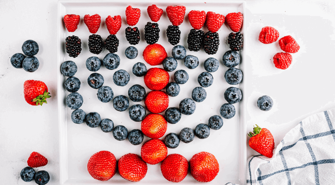 Berry Edible Menorah