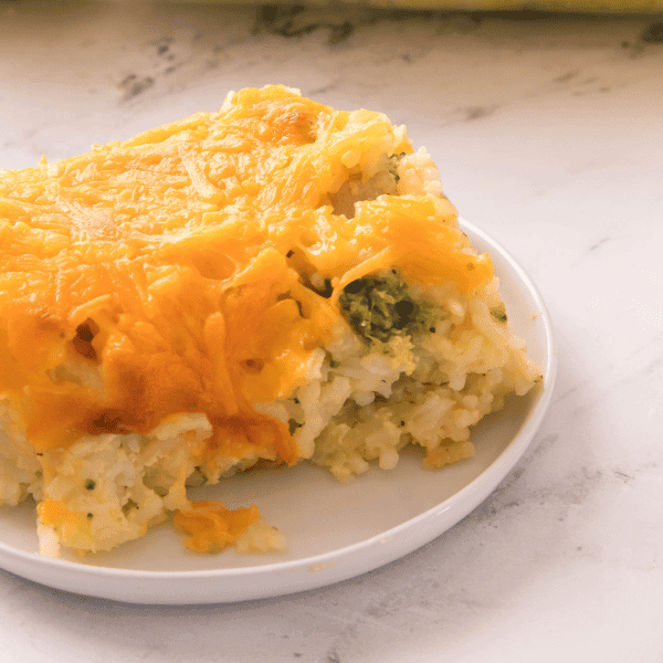Chicken Broccoli Rice Casserole on plate