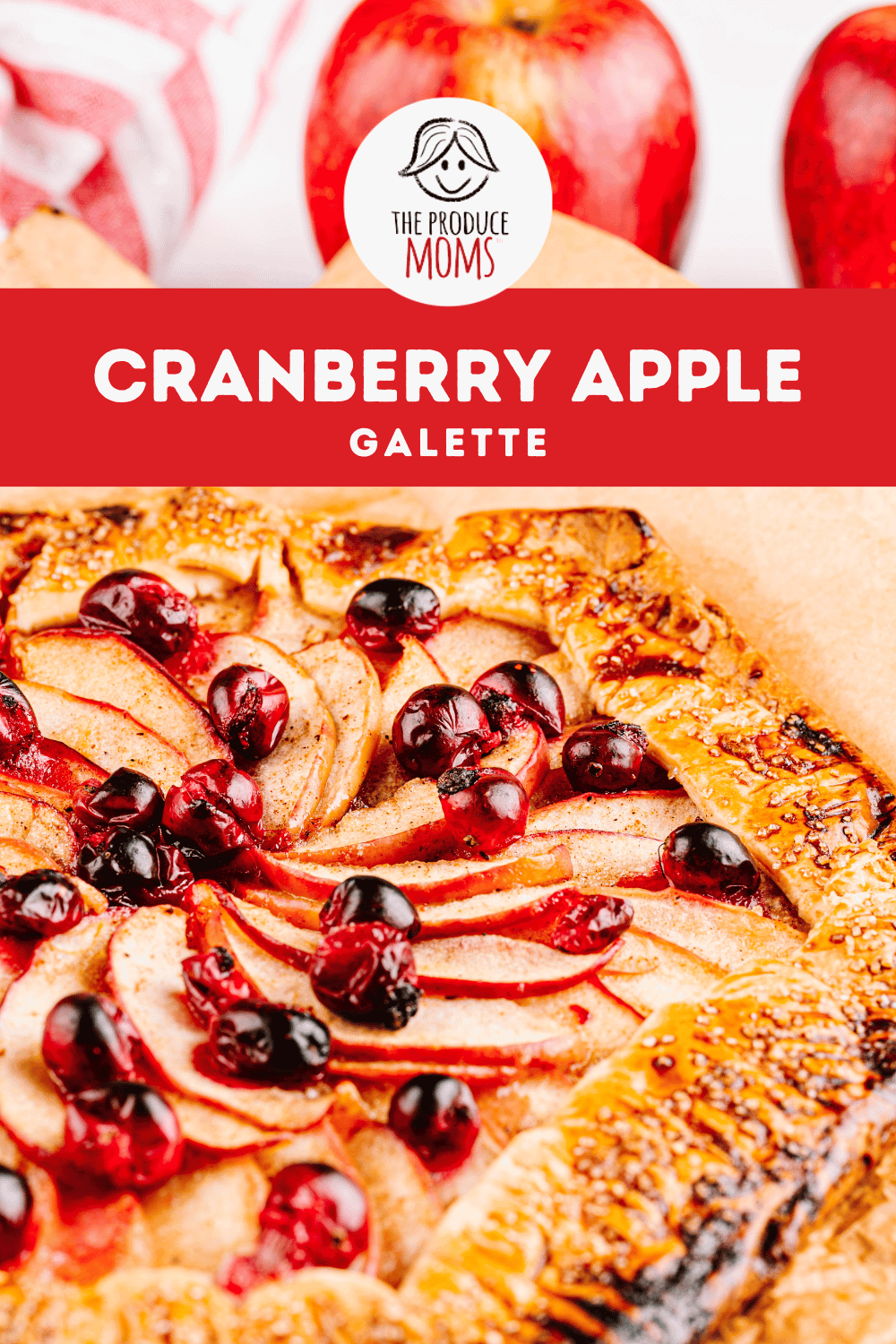 Pinterest Pin Craberry Apple Galette