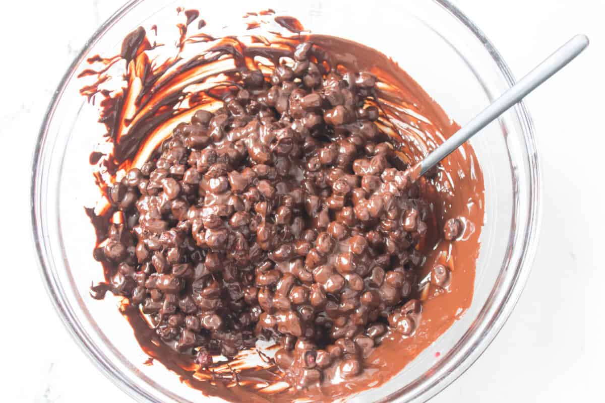 melting chocolate in a bowl