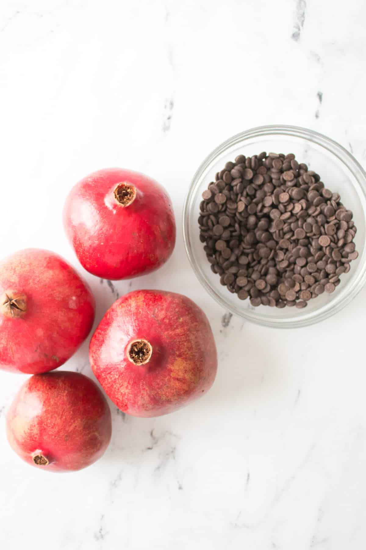 Ingredients for Pomegranate Chocolate Clusters