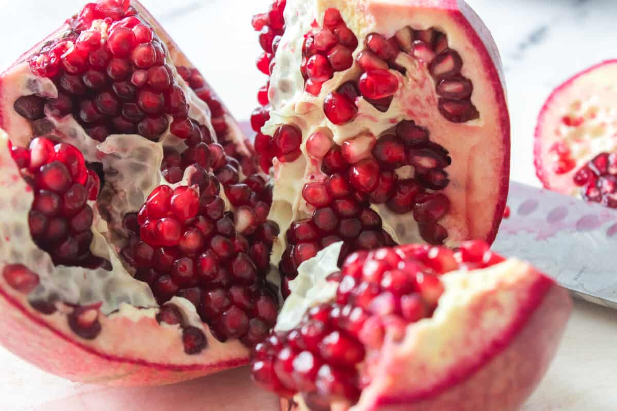 up close of pomegranate