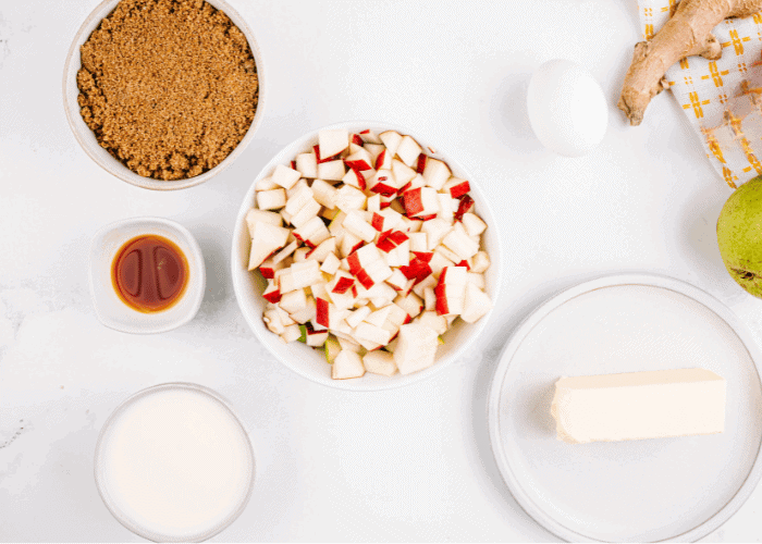 Ingredients for Gingerbread Pear Loaf