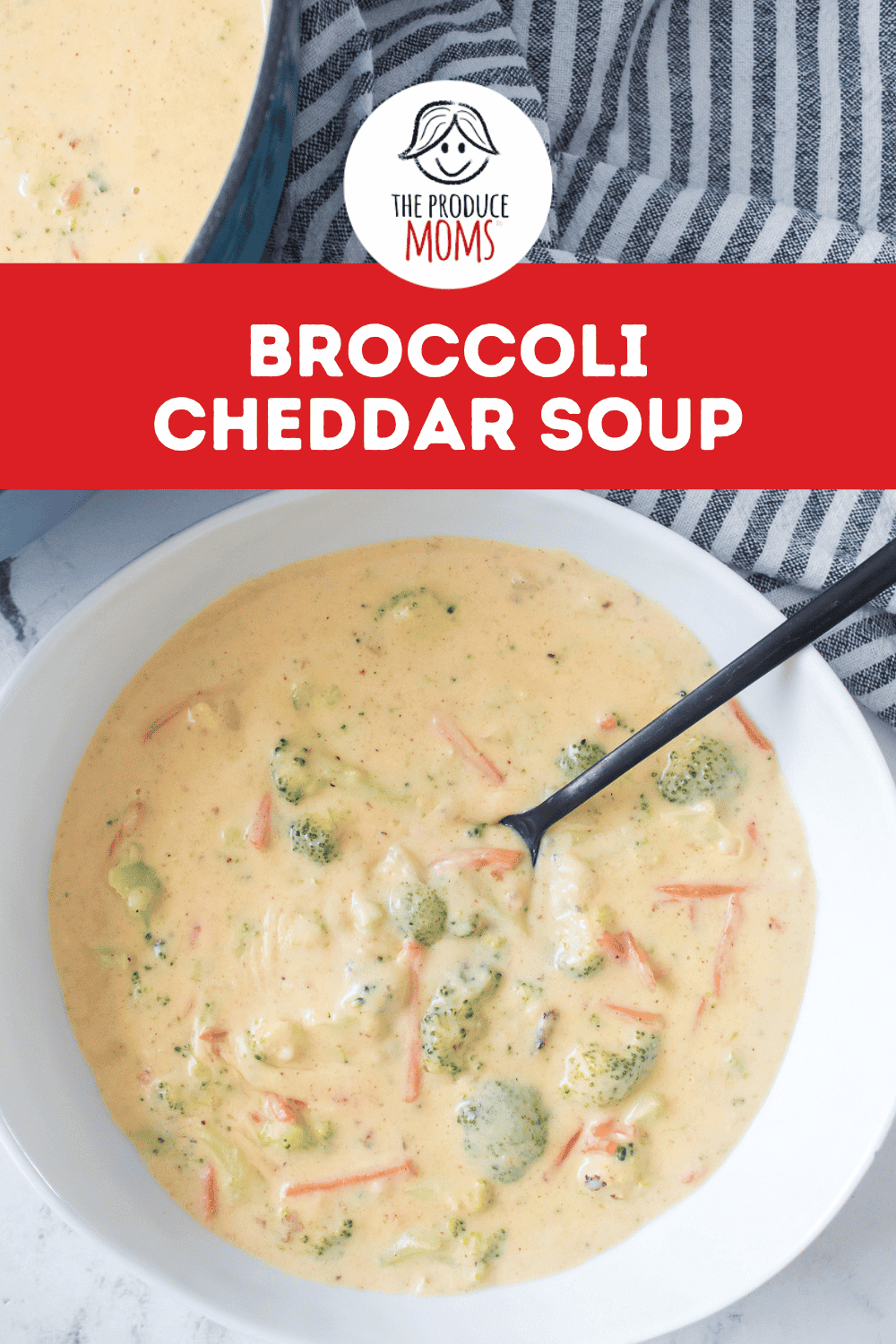 Pinterest Pin Broccoli Cheddar Soup