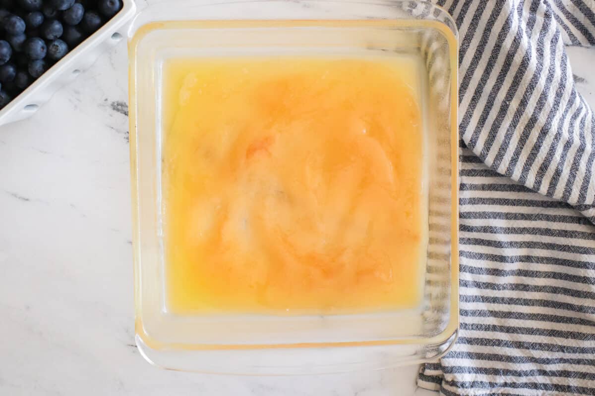 melted butter with sugar