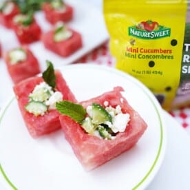 watermelon cups with Naturesweet cucumbers