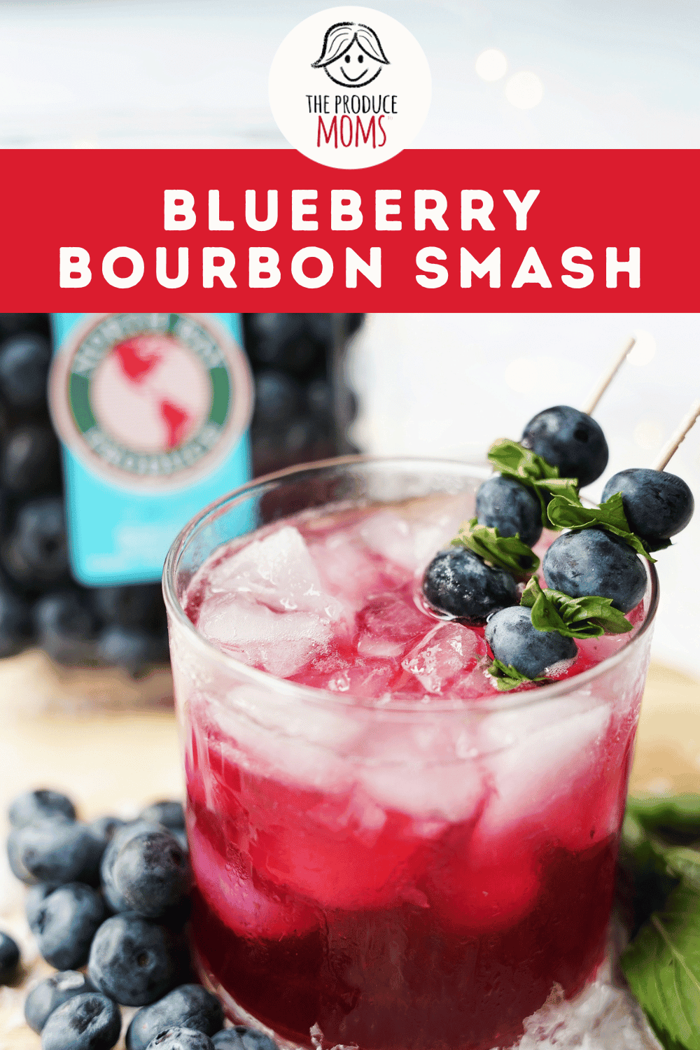 Pinterest Pin Blueberry Bourbon Smash