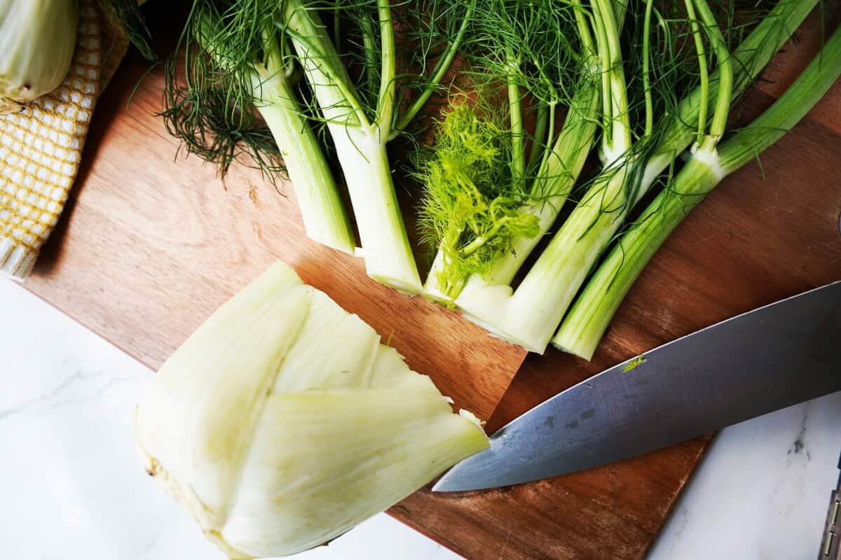Fennel cut at the bulb