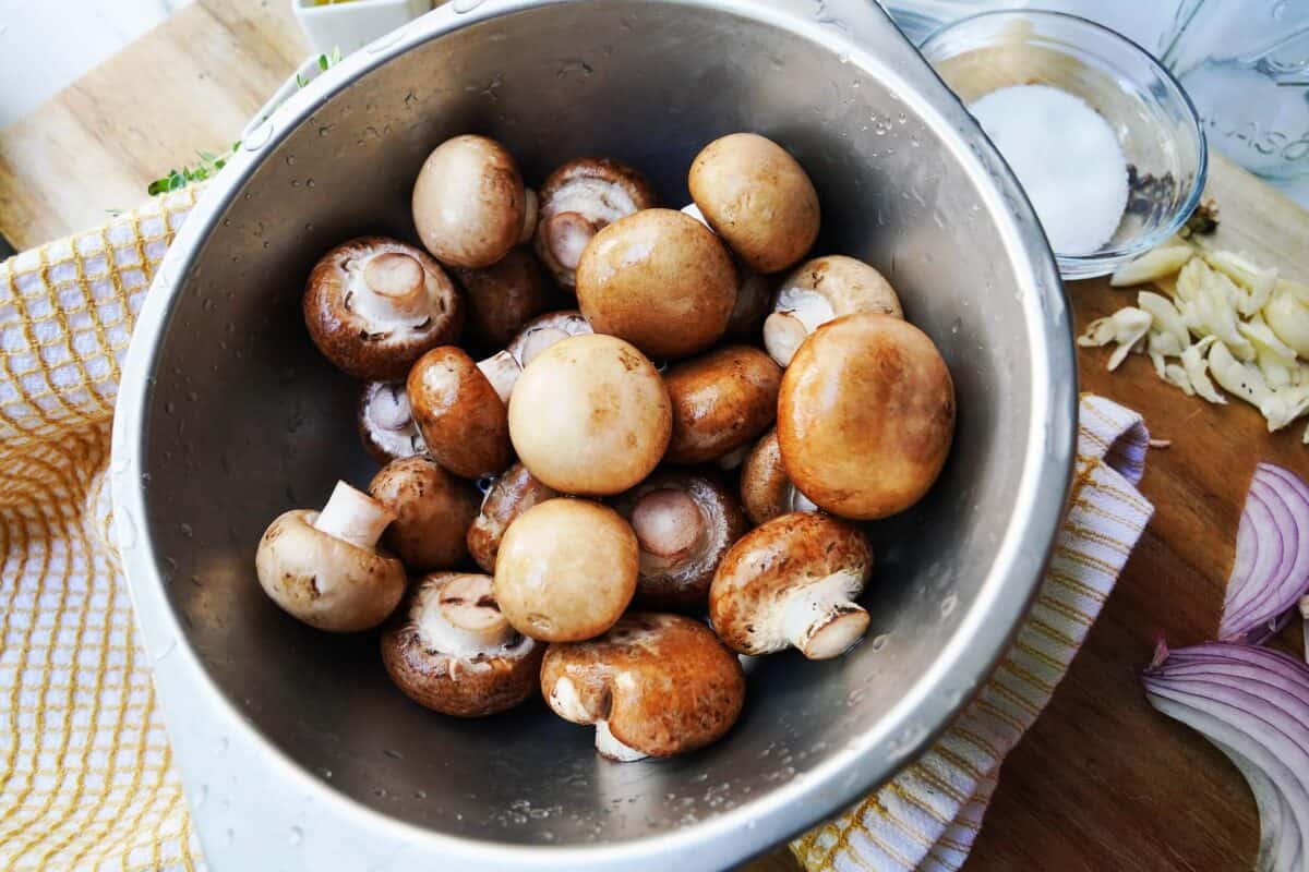 Mushrooms in a bowl