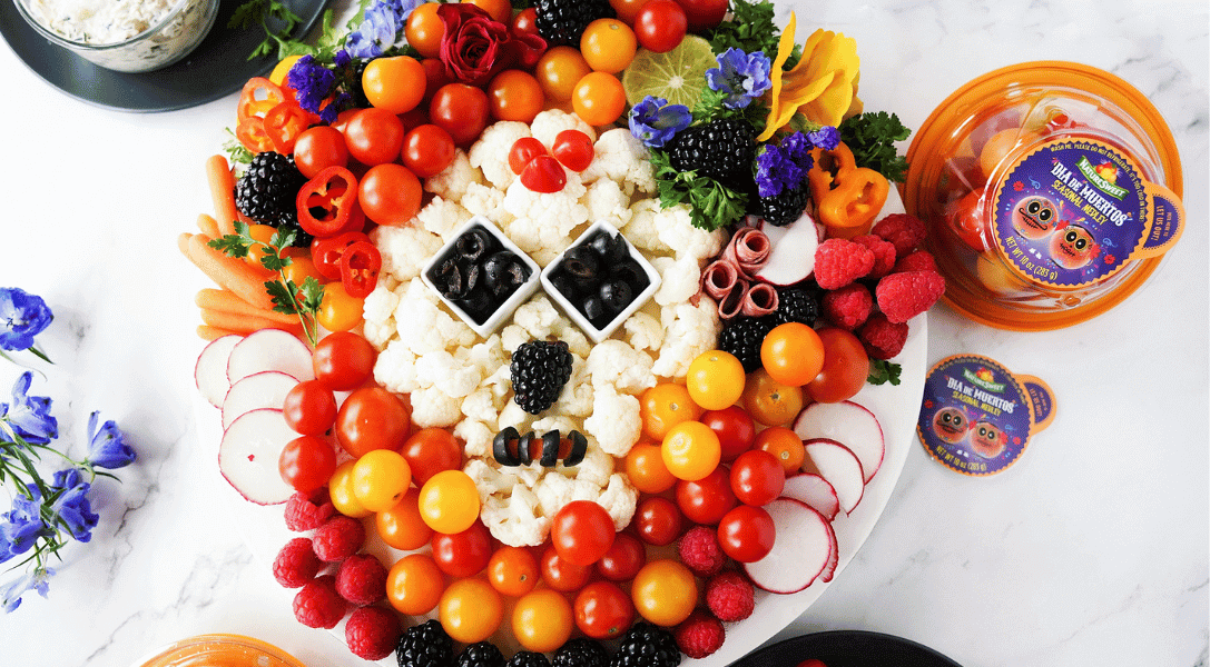 Day of Dead Skull overhead view