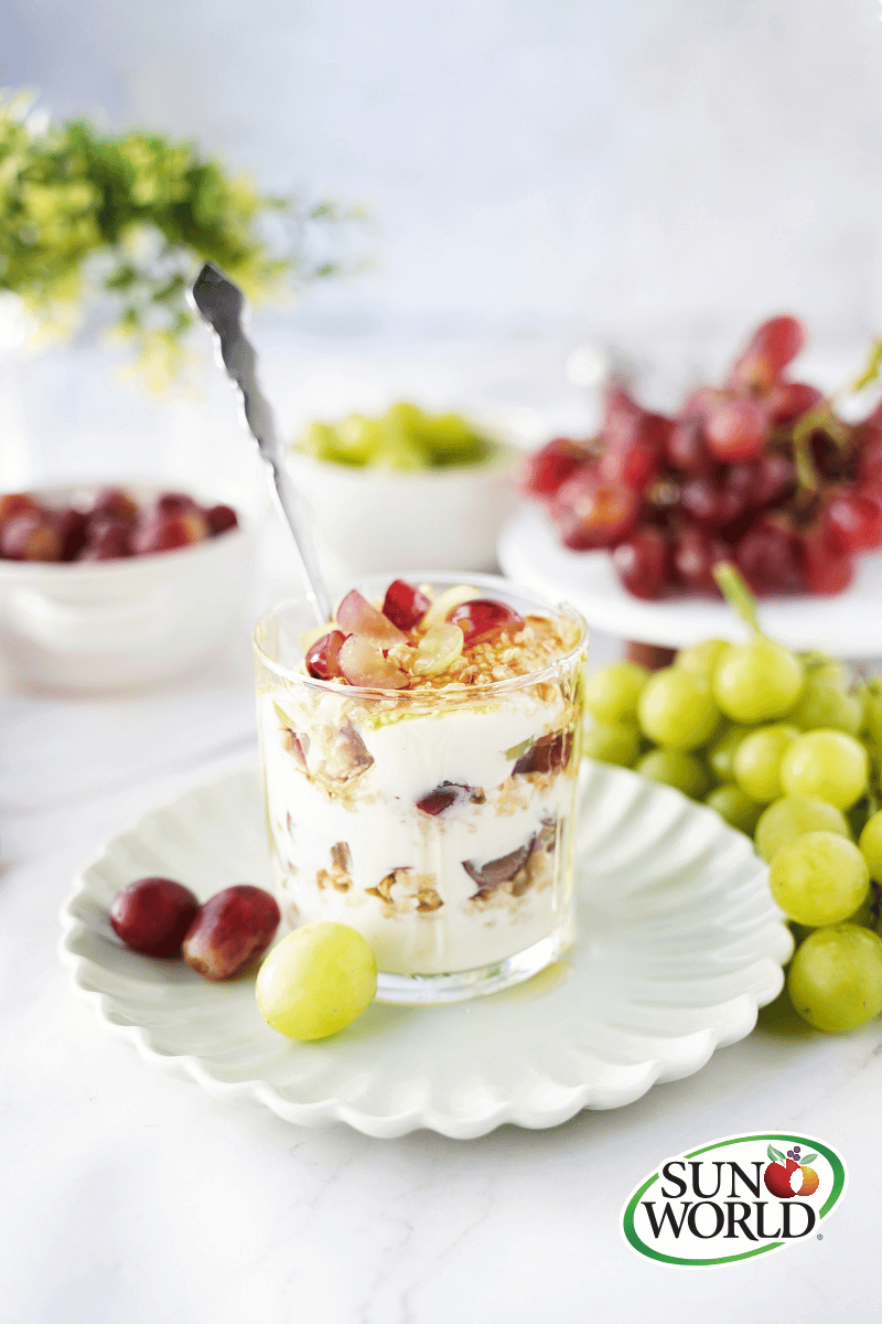 Sun World Grape Greek Yogurt Parfait