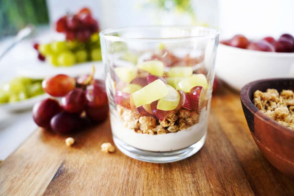 granola layer of parfait on top of the granola