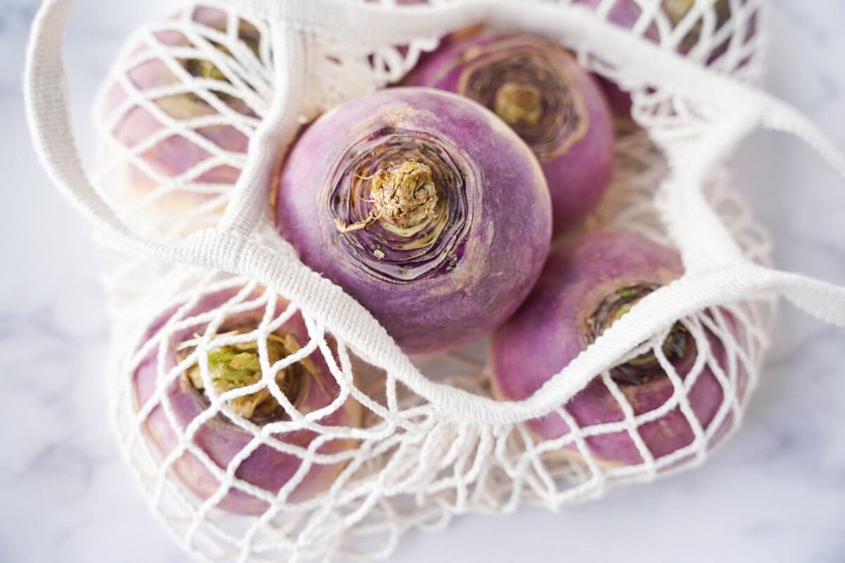 Turnips in Mesh bag