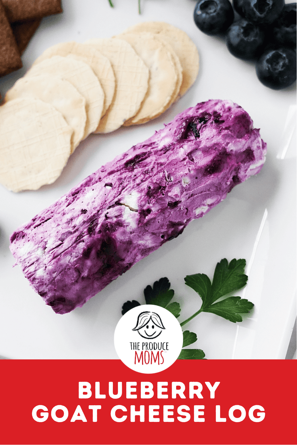 blueberry goat cheese log pinterest pin
