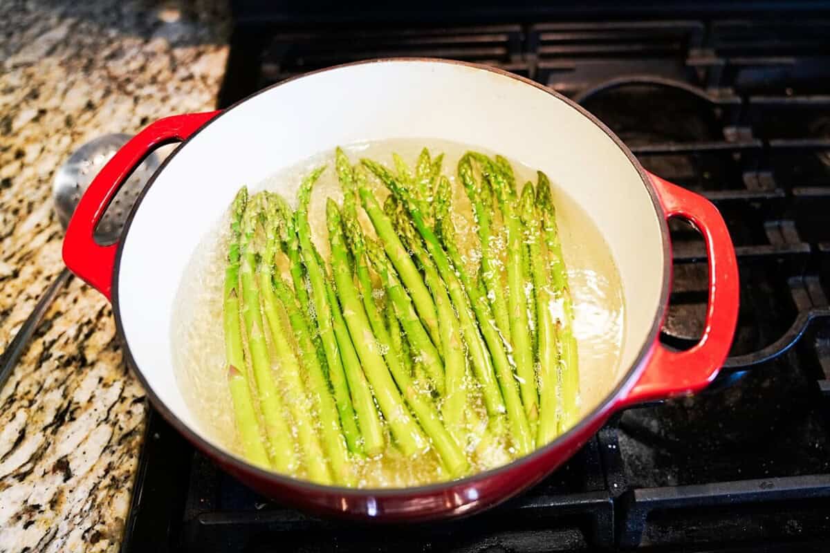 Asparagus in pot