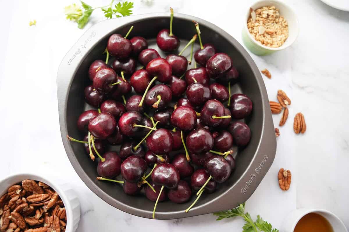 Cherries served with nuts