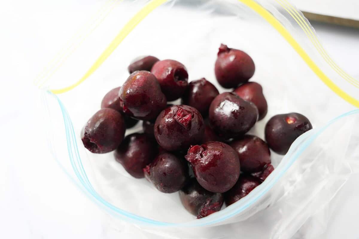 Cherries in a snack bag