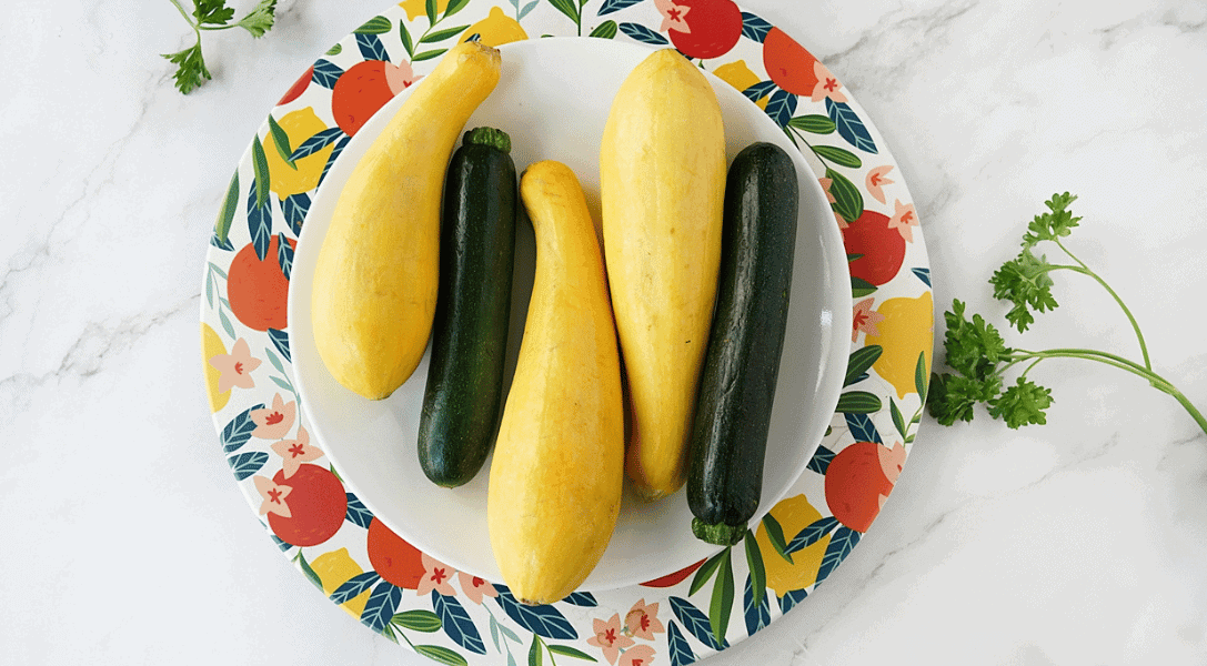 Plate of summer squash