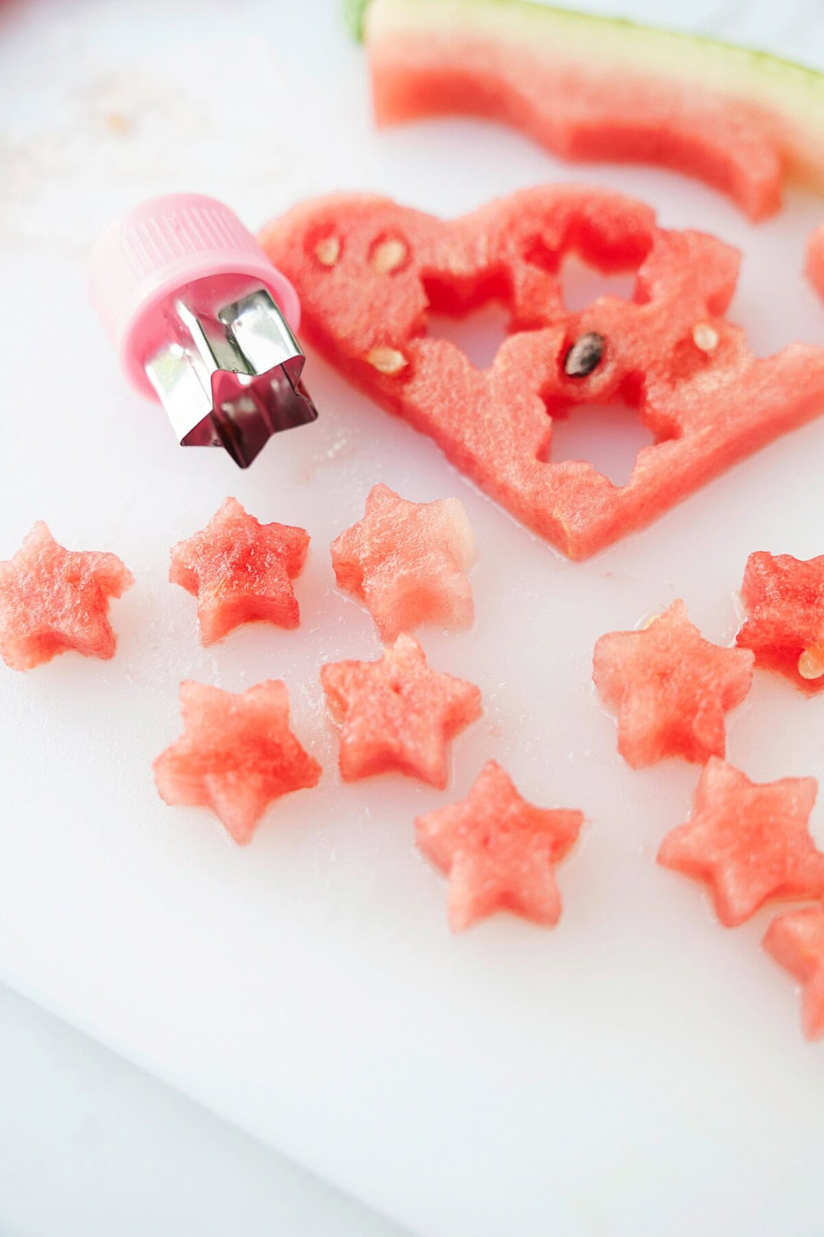 Cookie cutouts with watermelon