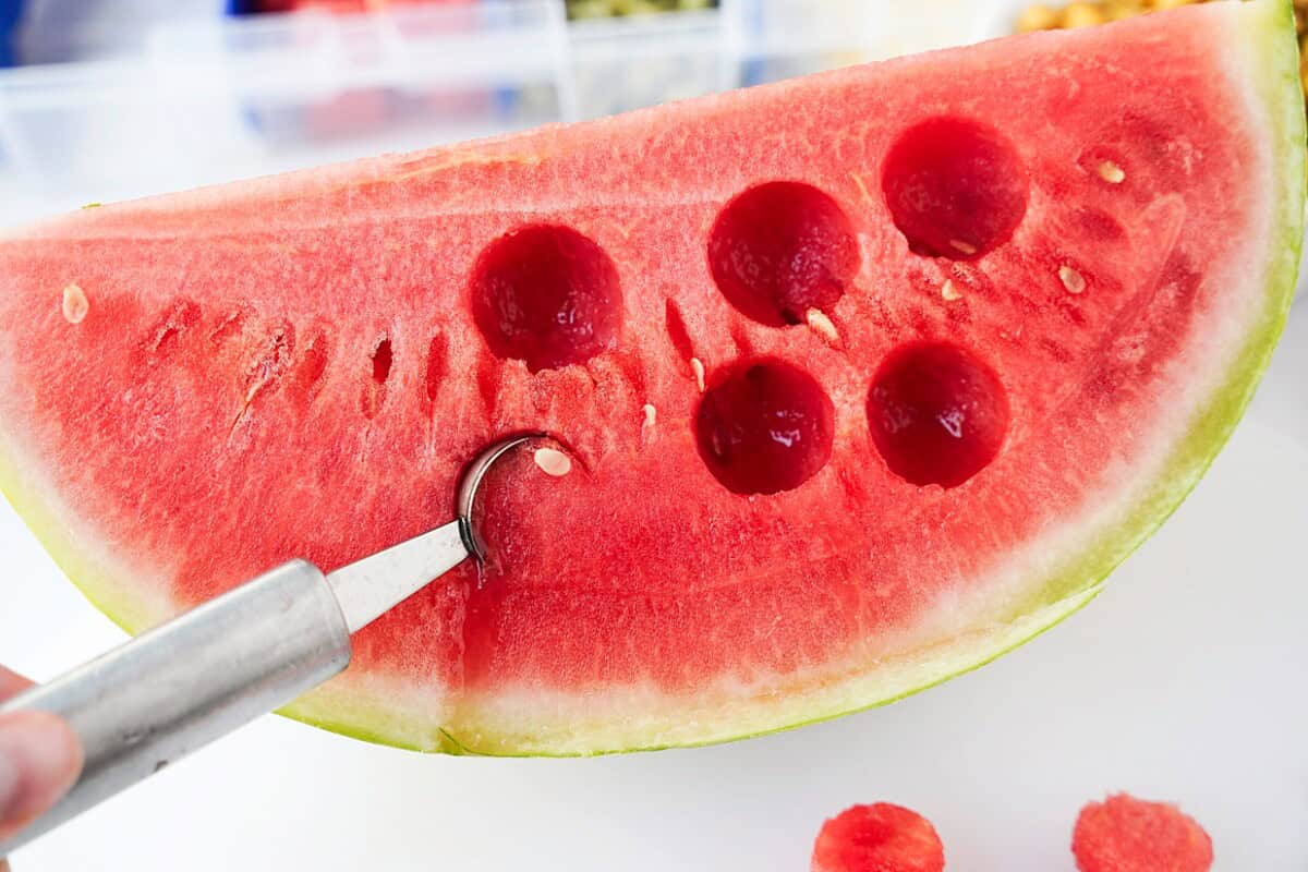 Balled watermelon