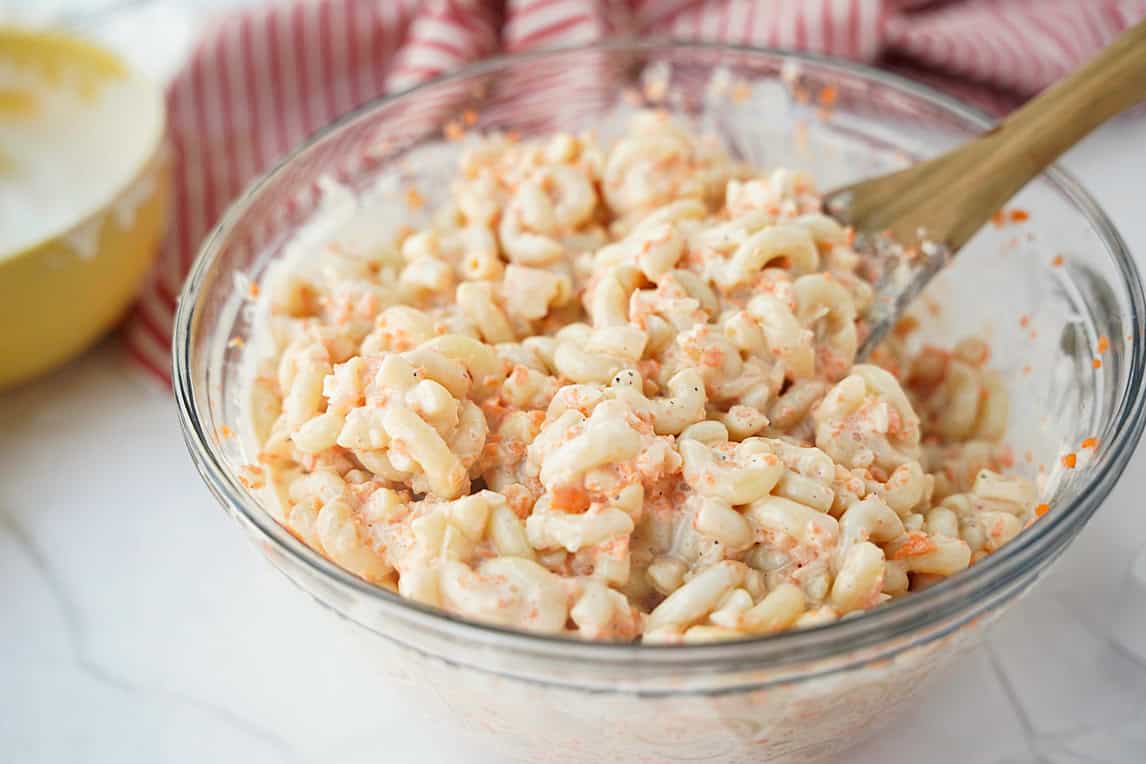 Bowl of Hawaaian Macaroni Salad