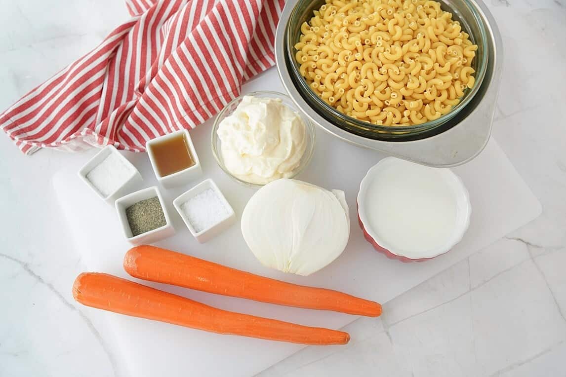Ingredients for Hawaaian Macaroni Salad