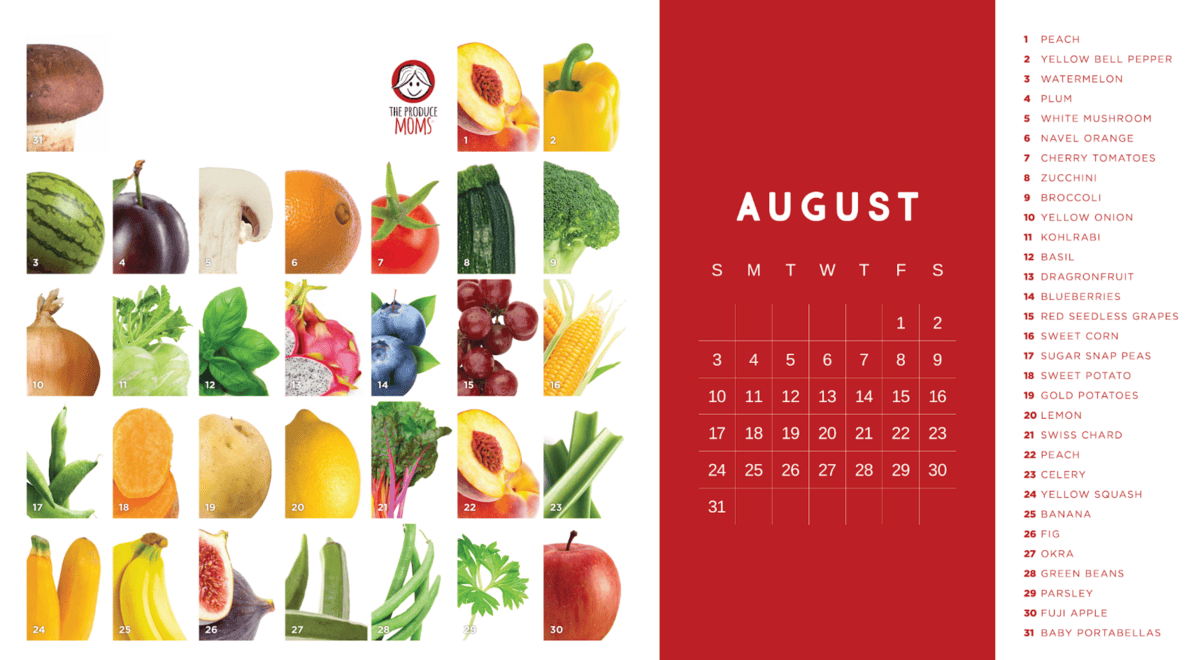 The Produce Challenge® Calendar August 2025