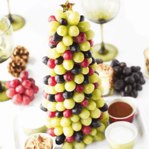 Grape Christmas tree as centerpiece on a table