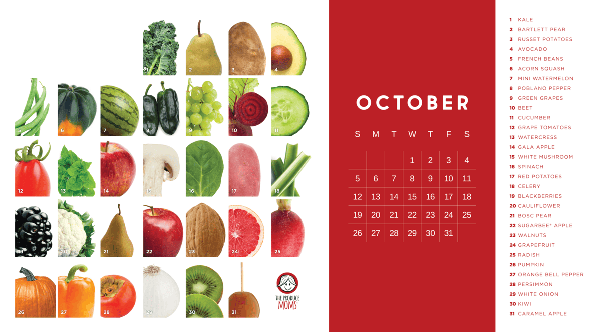 October 2025 Produce Challenge Calendar