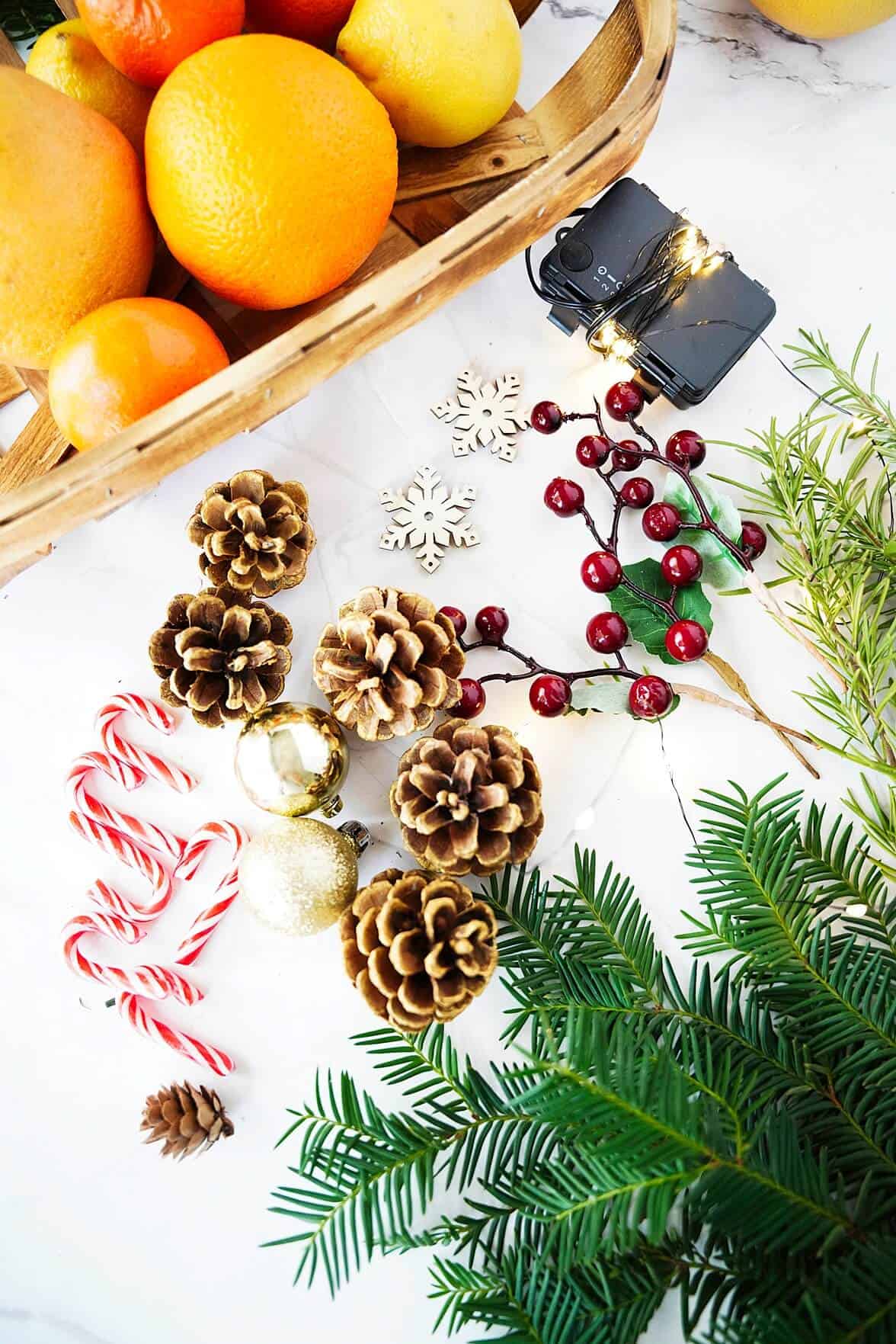 Items for Citrus Centerpiece