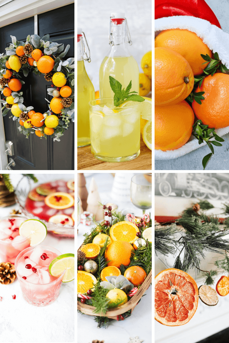 6 Ways to Use Citrus for the Holidays collage
