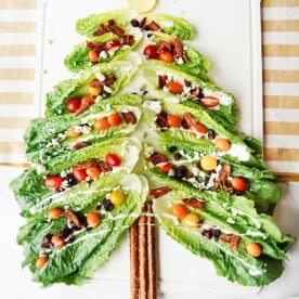 Vertical image of Christmas Tree Salad Board