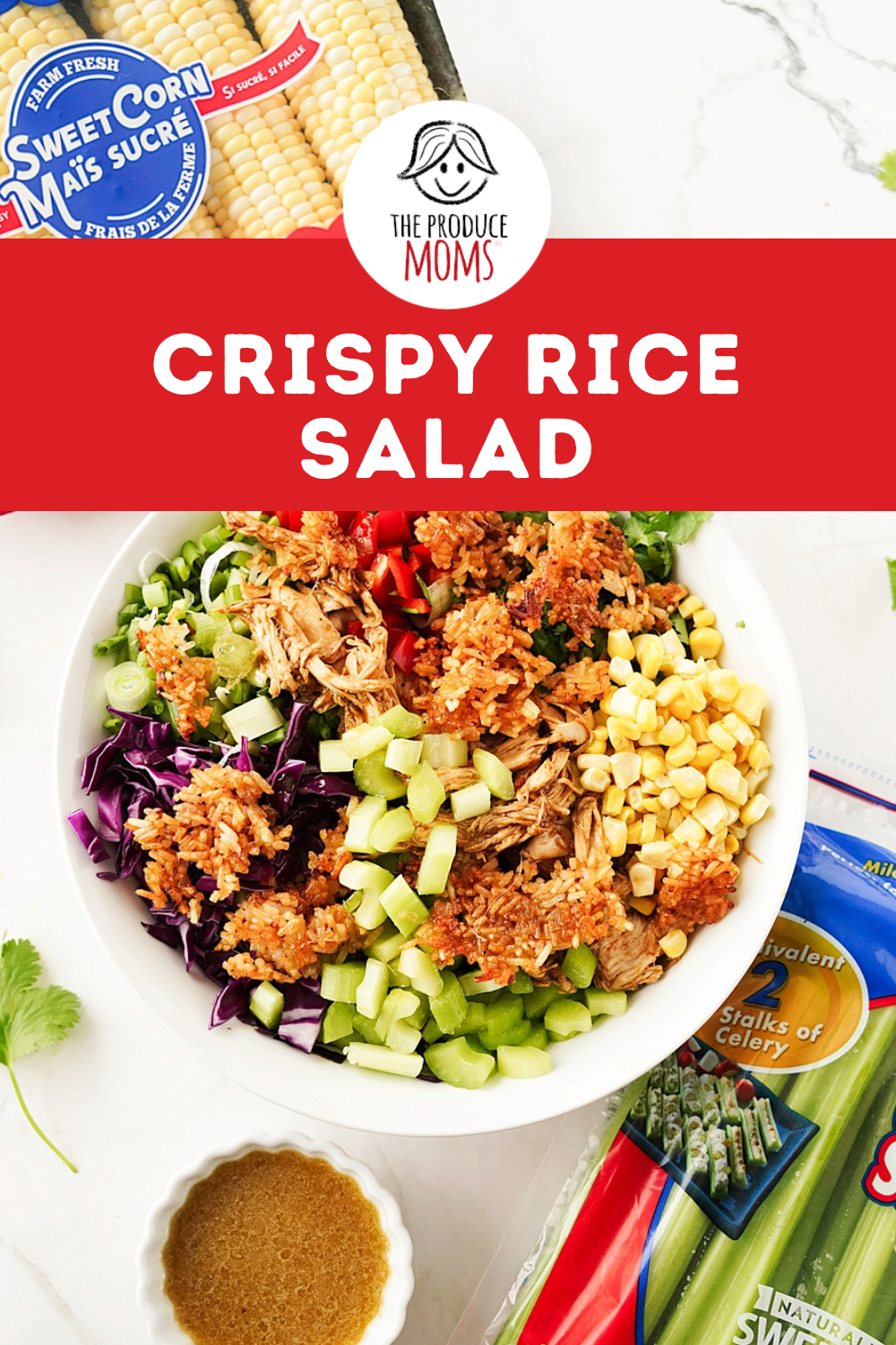 Pinterest Pin Crispy Rice Salad