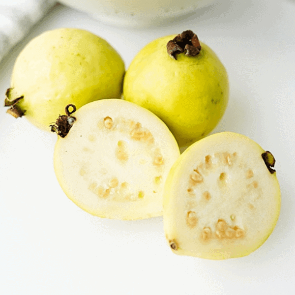 up close of cut guava