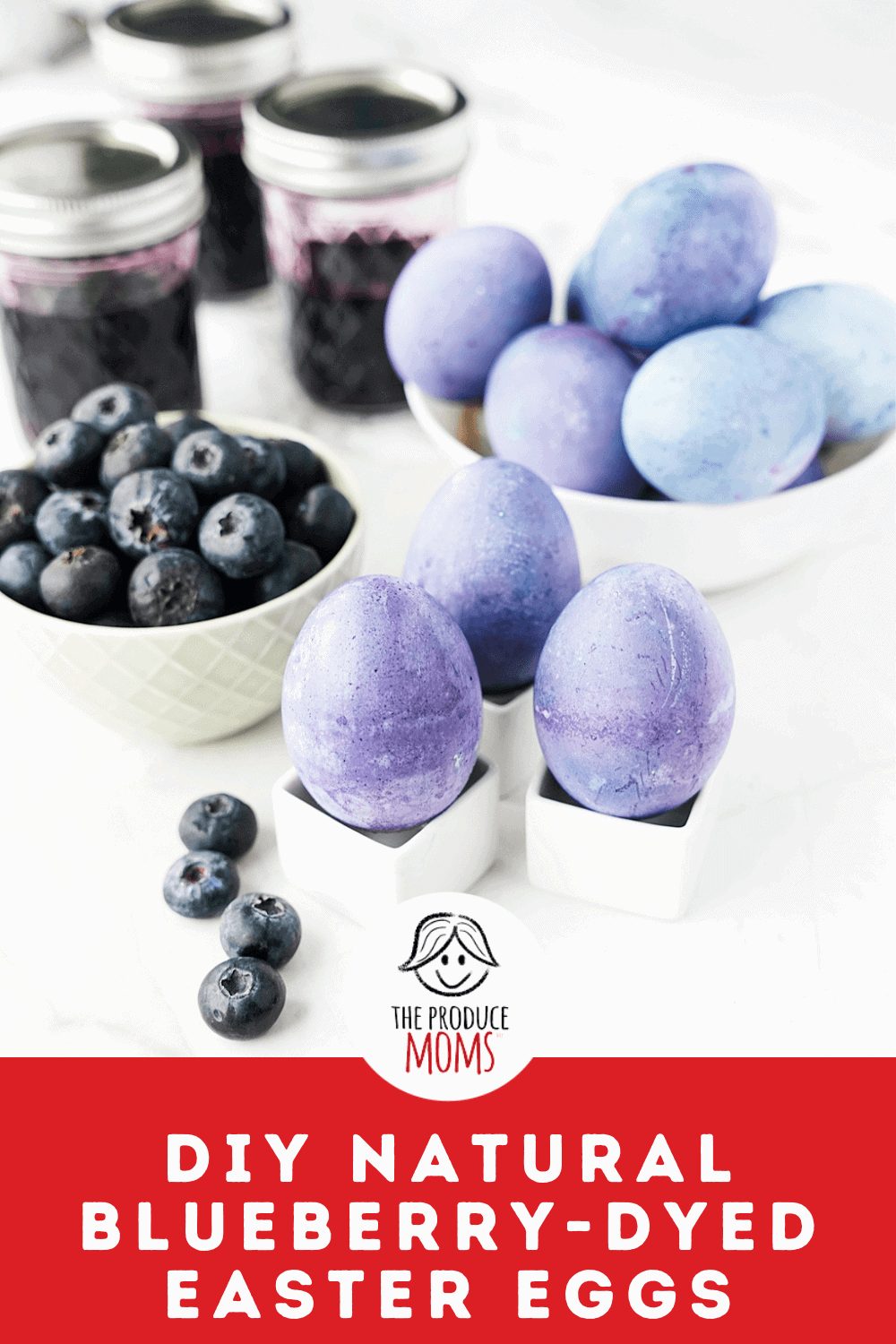 Pinterest Pin DIY Blueberry-Dyed Eggs