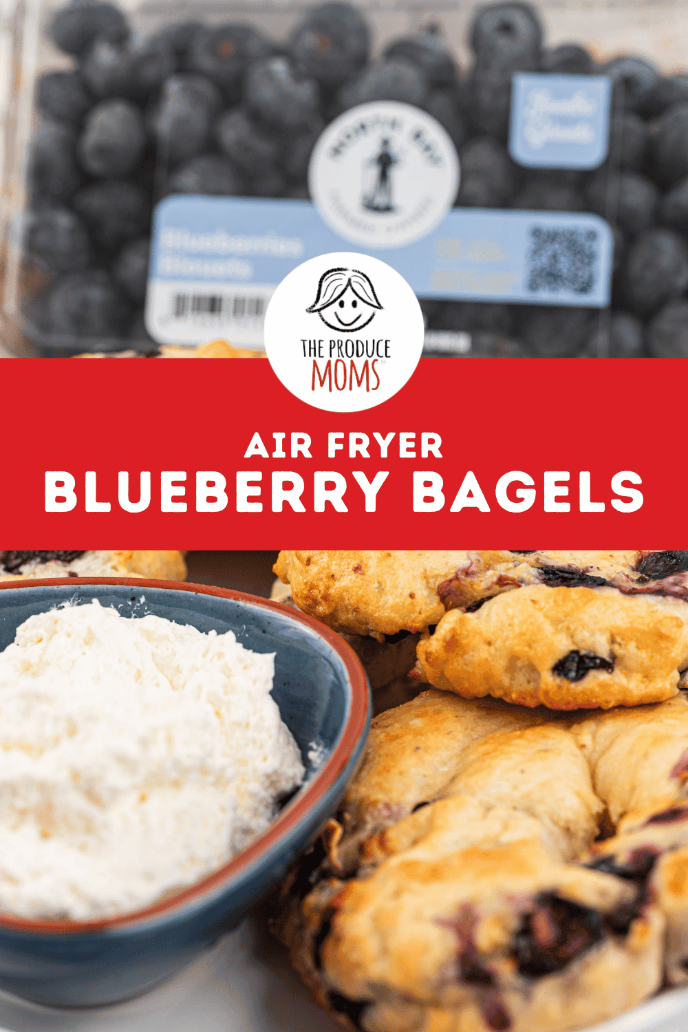 Pinterst Pin Air Fryer Blueberry Bagels