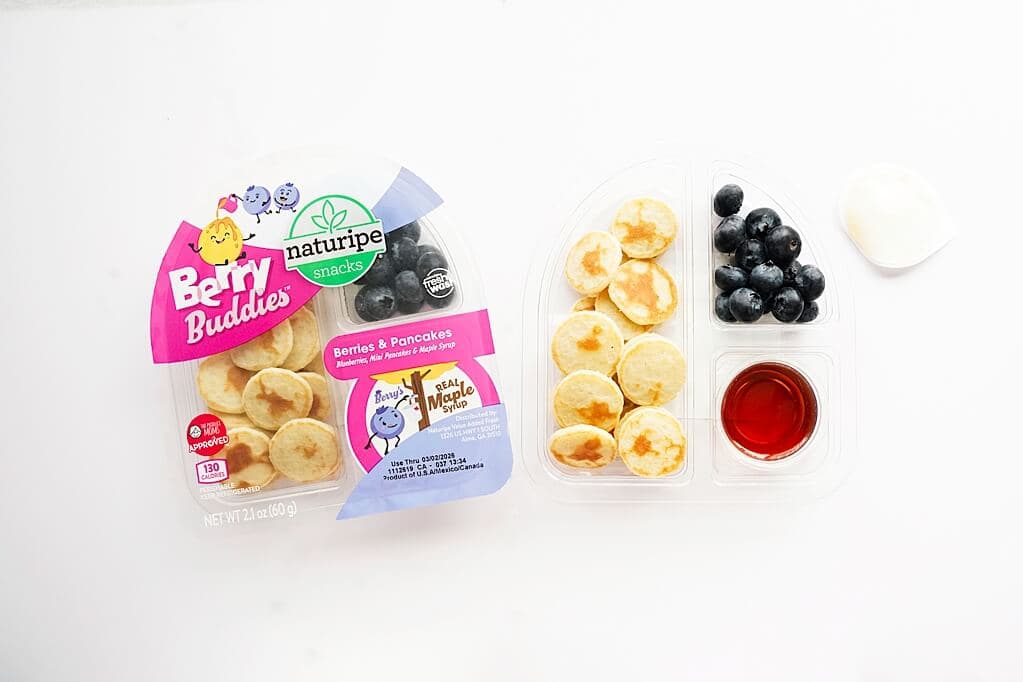 Close up of Berry Buddies: Berries & Pancakes
