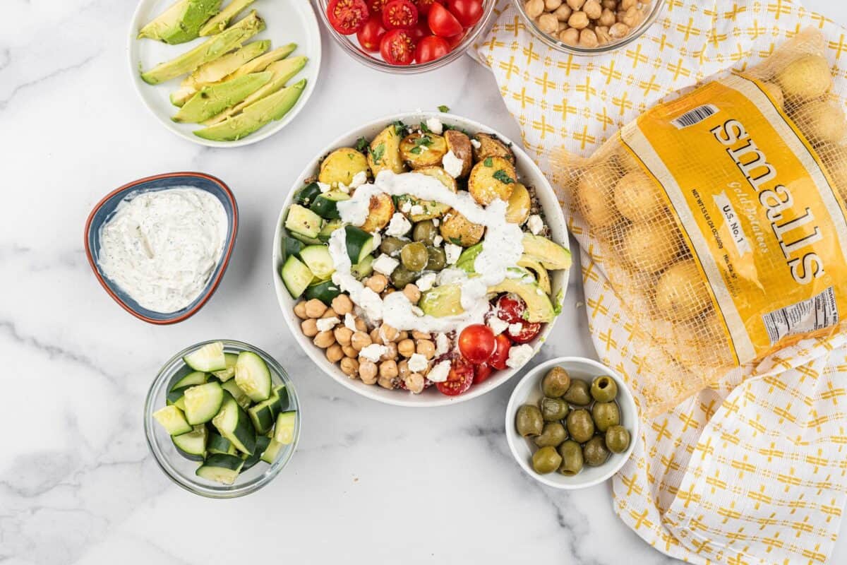 assembled Mediterranean bowl