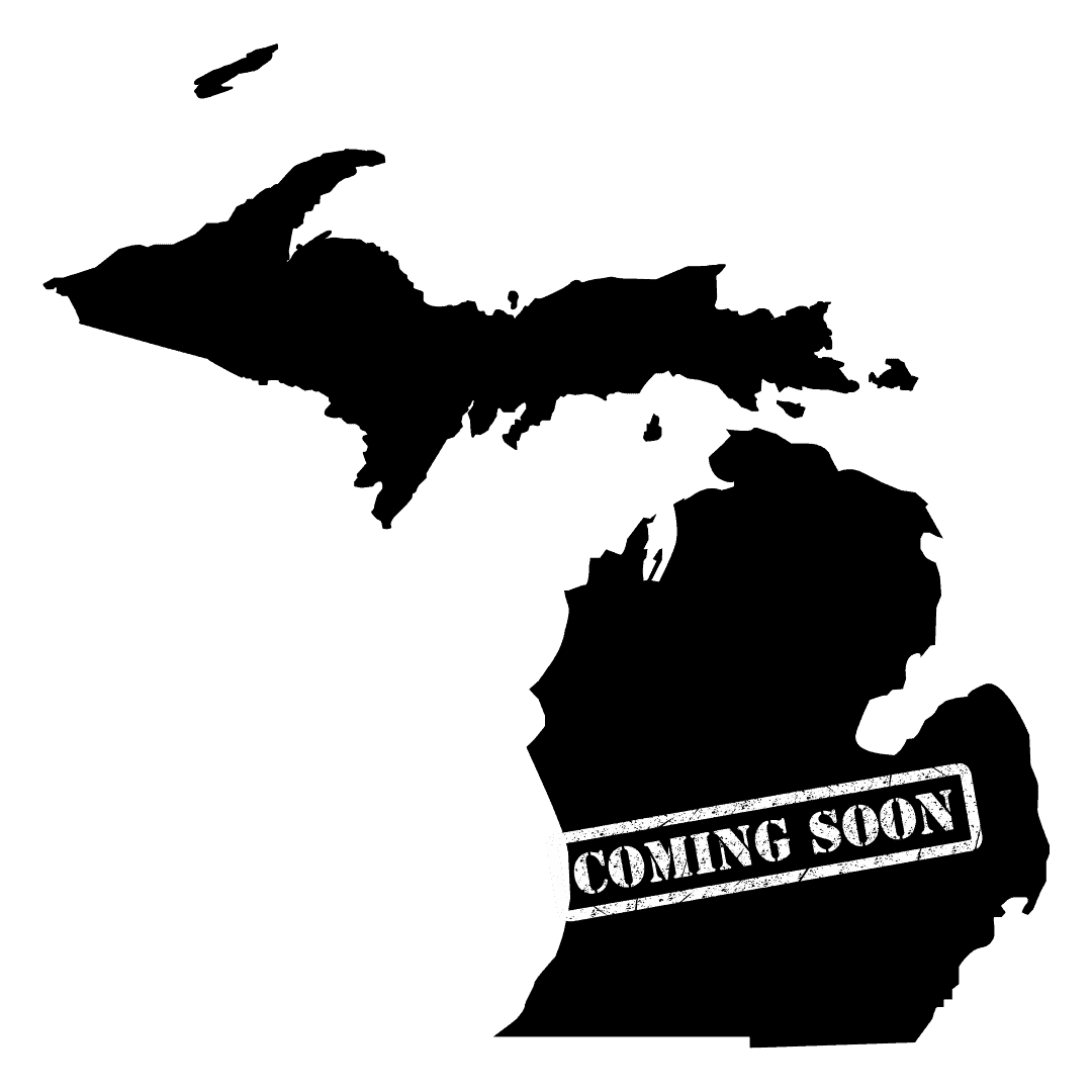 Coming Soon Outline of Michigan