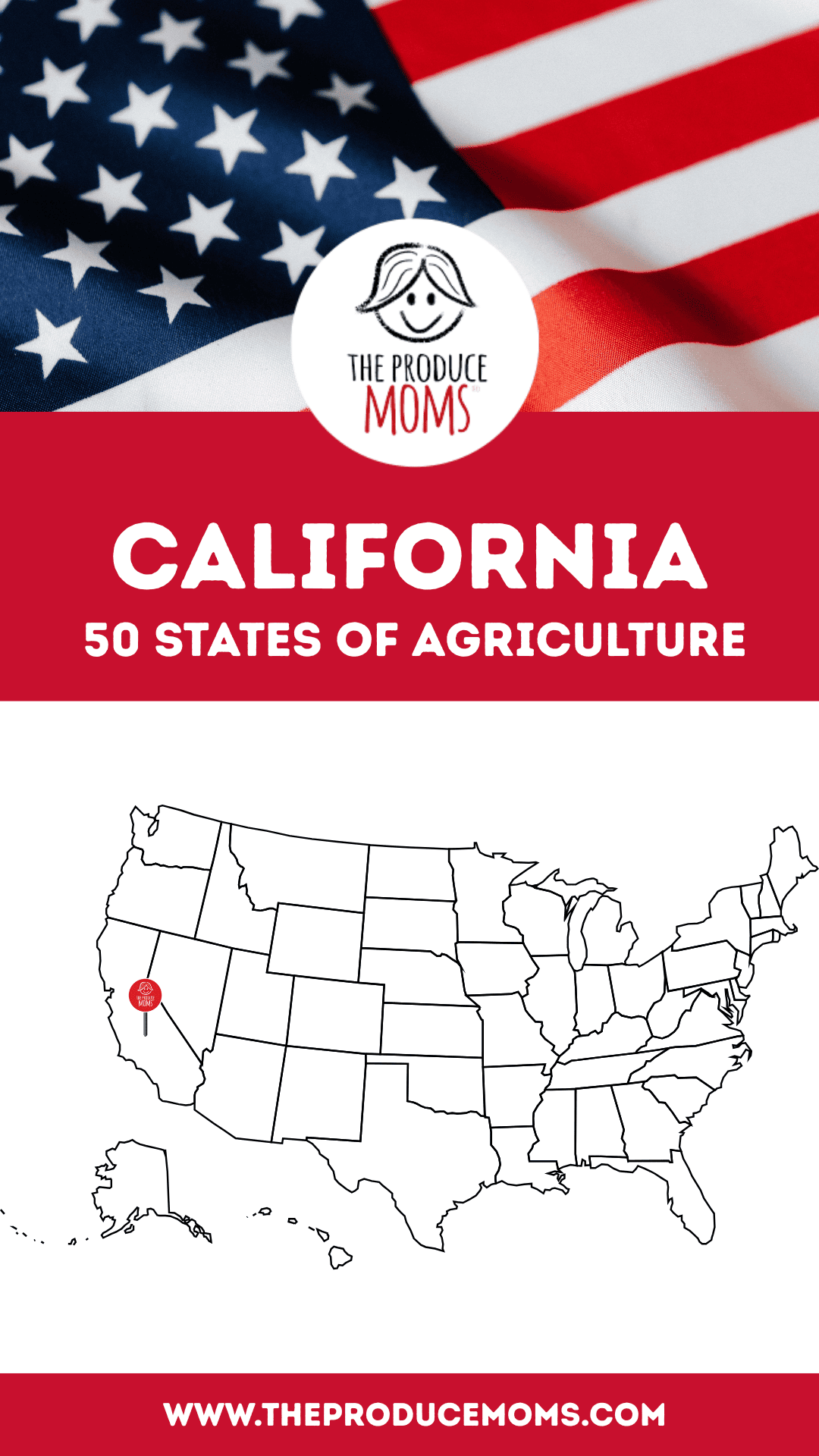 Pinterest Pin California 50 States of Ag