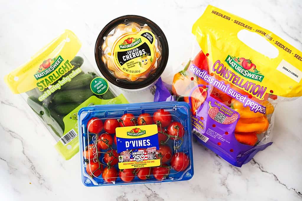 NatureSweet tomatoes, cucumbers, and peppers