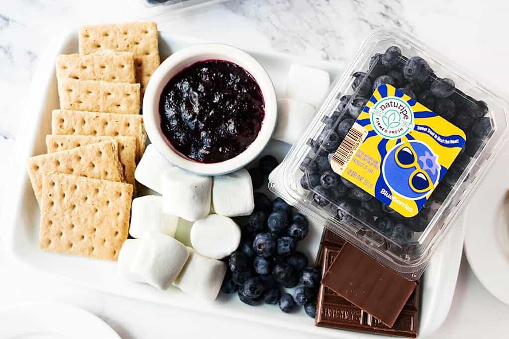 Ingredients for Blueberry S'mores