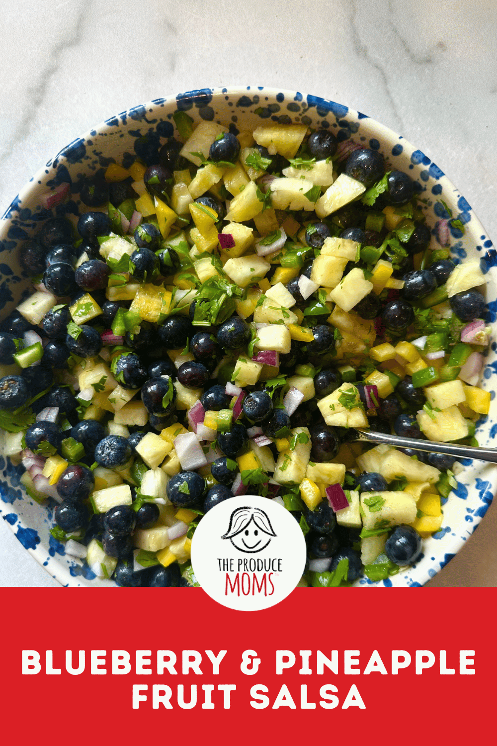Pinterest Pin Blueberry Pineapple Salsa