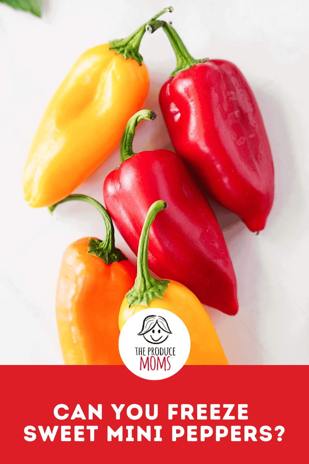Pinterest Pin Freeze Sweet Mini Peppers