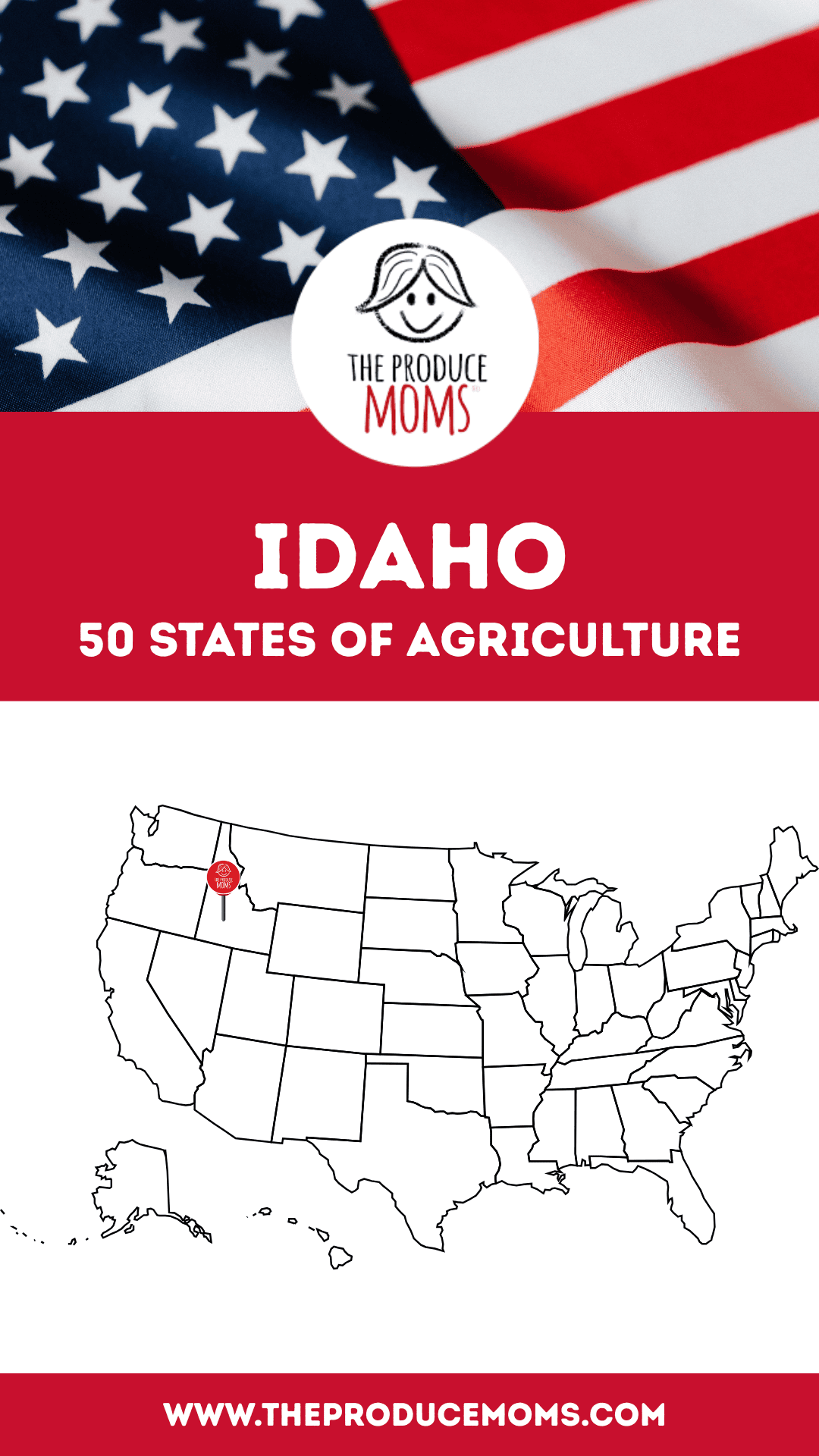 Pinterest Pin Idaho 50 States of Ag