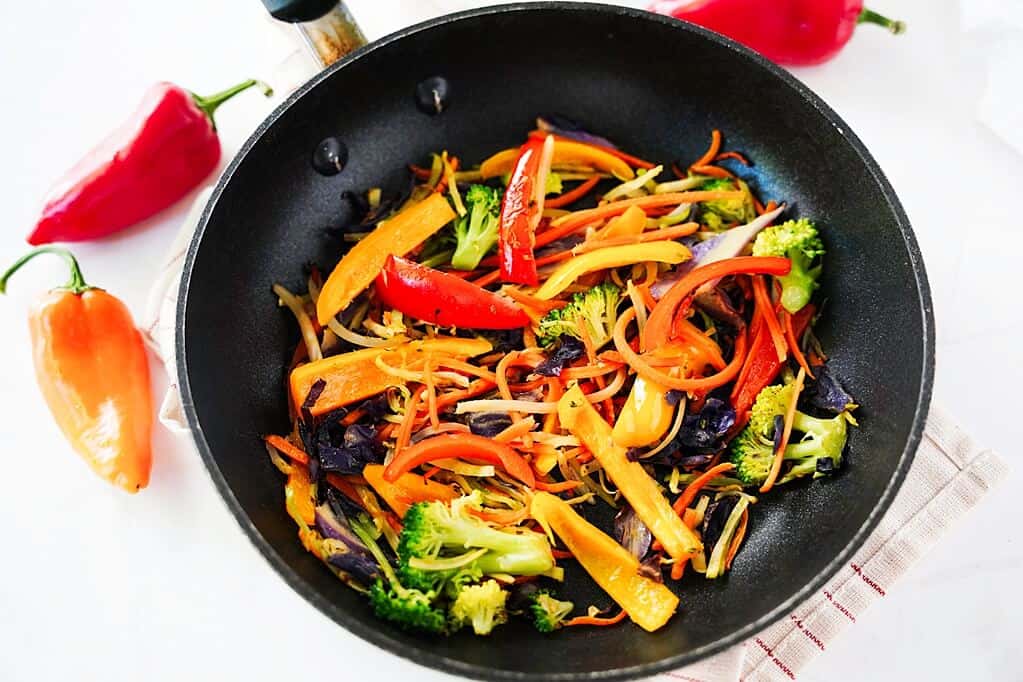 Stir Fry with Sweet Mini Peppers and other veggies