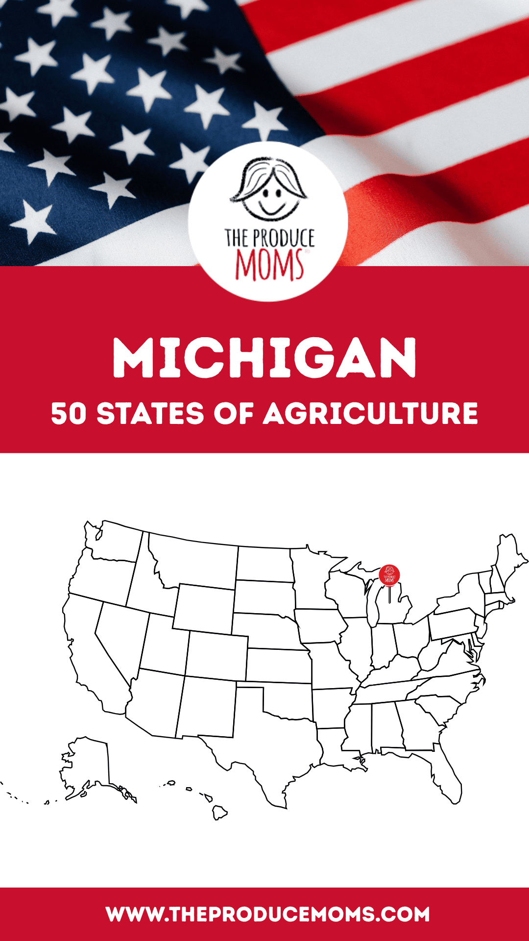 Pinterest Pin 50 States of Ag Michigan