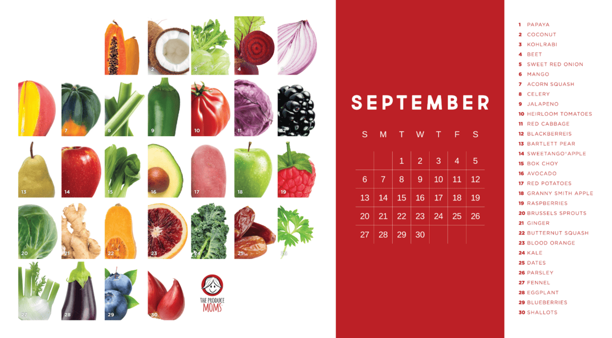 The Produce Challenge Calendar September 2026