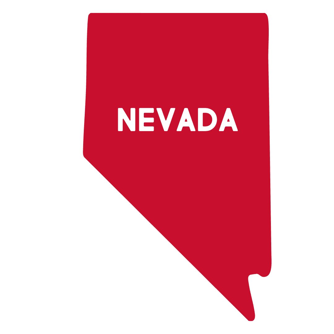 Red State Outline of Nevada